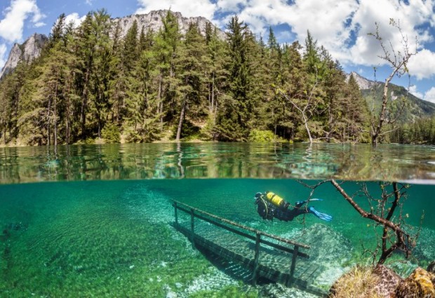 Интересные места Европы: Зеленое озеро горы Хочшваб 